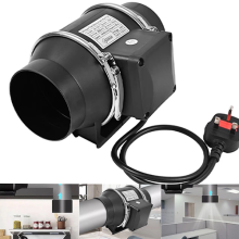 4" Quiet Inline Extractor Fan Bathroom & Hydroponics for Ventilation High Power