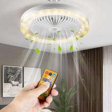LED Ceiling Fan Light Adjustable Wind Speed Remote Control Bedroom Livingroom