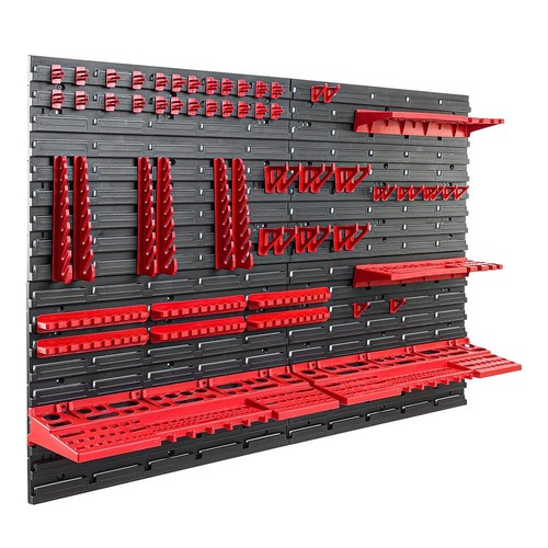 Wall Mounted Tool Peg Board Set Garage Storage Bins Workshop Rack Shed Organiser 2