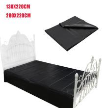 Black Wetlook PVC Style Bed Sheet Washable Waterproof King Size Sex Aid Naughty