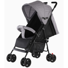 Newborn Baby Foldable Pram Lightweight Travel Buggy Stable Sleep Pushchair Grey