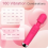 Waterproof Magic Wand Body Massager 20 Vibration Modes USB Rechargeable UK 1