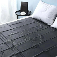 PVC DOUBLE SIZE FITTED BED SHEET HIGH GLOSS VINYL Waterproof 200 x 220 UK SELLER
