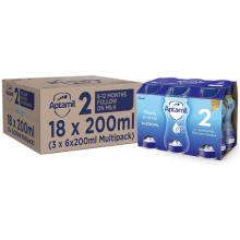 18 x 200ml Aptamil 2 Follow on Milk Suitable From 6 - 12 Months Formula
