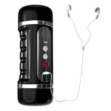 Rechargeable Male Stroker with Vibration & Smart Counter Dual Sleeve UK Seller