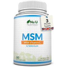 MSM with Vitamin C and Selenium 180 Capsules Methylsulfonylmethane