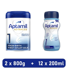 Aptamil Advanced 1 Infant Monthly Milks Baby Feeding Bundle Formula