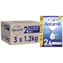 3 x 1.2kg Aptamil 2 Follow On Baby Milk Suitable For 6-12 Months Formula