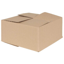 vidaXL Faltbox mit Speicher 50 Stk. Natur 30 x 30 x 15 cm Karton