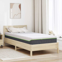 vidaXL Matratze Weiß und Grau 90 x 200 cm Jacquard-Stoff