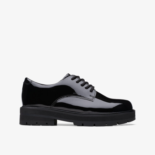 Clarks Prague Lace O. Black Pat