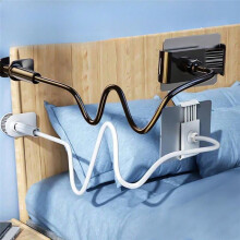 Högkvalitativt Mobiltelefonställ Lazy Sängbordsplatta Hållare Desktop Cantilever Bracket Livestreaming för 10-12,9 Tum Vitt