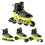Patins de gelo e inline 4 em 1, preto e verde, tamanho P (29-33) 1
