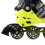 Patins de gelo e inline 4 em 1, preto e verde, tamanho P (29-33) 7