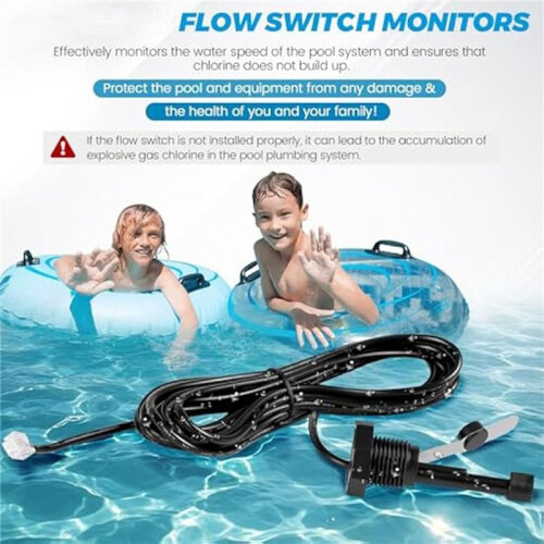 2X GLX-FLO Flow  Assembly for  Goldline Salt Chlorination System-Pool Flow Sensor with Cable