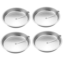 4 Moldes Redondos Antiadherentes de 10" de Fácil Desmolde para Tartas, Quiches, Pasteles y Bizcochos.