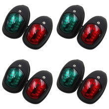 8X Navigation Light LED Boat Side Light Signal Light Signal Warning Light Yacht Light Black