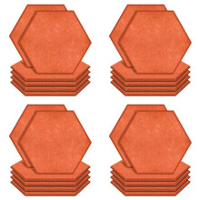 24 Pack Hexagon Acoustic Panels Sound Proof Padding Beveled Sound Panels for Recording Studio Office Home