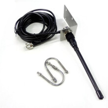 4X VHF Marine Antenna 156-163Mhz Rubber Waterproof Mast Aerial with 5M RG-58 Cable for Boat Sailboat Yacht