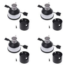 4X -Butaangasbrander op Tafel met Vlamkop voor Sifon, Koffieverwarmer, Koffiezetapparaat, Mokkapot, Gasfornuis (Geen Gas)