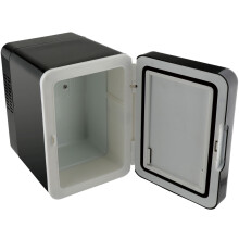 Mini nevera/calentador, 4 l, 220 V + 12 V, negro