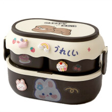 Lunchbox mit SüßEm BäRen für Kinder, Tragbare Kunststoff-Lunchbox für Erwachsene, Arbeit, Mikrowellengeeignet, Schule, Kinder, Lebensmittelbox,