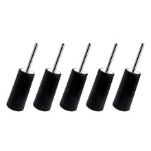 Toilet Brush and Holder, 5 Pack Toilet Brush with 304 Stainless Steel Long Handle, Toilet Bowl Brush Black