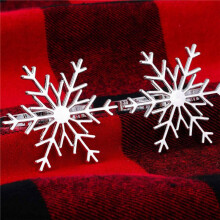 24 StüCk Schneeflocke Servietten Ringe Weihnachten Schneeflocke Servietten Halter Ringe für Weihnachten Urlaub Tisch Dekoration (Silber)