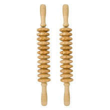 24 Rollen Holzmassagegerät Gebogene ÜBungsrollenstäbe Ganzkörper-Holztherapie-Massagewerkzeuge Muskelschmerzlinderung