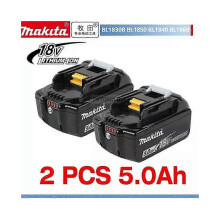 (5,0 Ah 2 Stück) 100 % Makita 6 Ah Makita 18 V Akku Bl1830b Bl1850b Bl1850 Bl1840 Bl1860 Bl1815 Ersatz-Lithium-Akku
