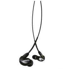 Shure SE215 PRO Geräuschisolierende, kabelgebundene Ohrhörer – Schwarz | Professionelle In-Ear-Monitore mit tiefen Bässen, dynamischem Trei
