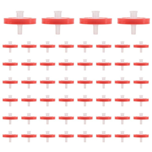 100 PCS Syringe Filter PTFE, Syringe Lab Filter 25mm Membrane Diameter, 0.22μM Pore Size, HPLC