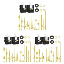 6Pcs 20mm Clock Movement Mechanism Quartz Diy Clock Movement with 15 Gold Pairs of Hands Clock Repair Parts Replacement