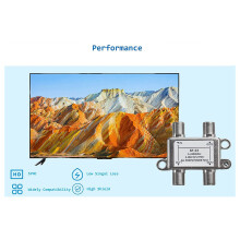 3 Way Coaxial Cable Splitter,5-2400MHz,Wroks with CATV,STB Box,Satellite,Antenna System,High Speed Internet,MOCA Network