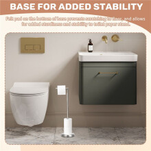 Porta Papel HigiêNico, Suporte para Papel HigiêNico Free Stand com Reserva para 4 Rolos Sobressalentes, Base Resistente