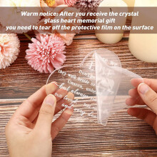 Sympathy Gifts Memorial Bereavement Gifts Crystal Glass Heart Condolence Gifts for Loss Of Loved One, Loss Of Father