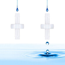 5Pcs Check Valve PVDF Wear-Resistant One-Way Check Valve for Fuel Gas Liquid Air 1/4 Inch 6 mm