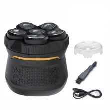 Shaver for Men Cordless Electric 6 Dual Track Rotary Blades Waterproof Wet/Dry, Men'S Rotary Shaver A