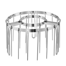 Suporte para Grelha de Air Fryer Dobrável 24 Espetos Verticais, Kit de Acessórios para Grelha de Air Fryer Suporte para Espetos de Forno Suspenso