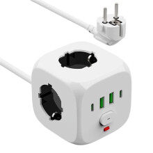 EU Plug Socket Power Strip Outlet Wall Socket Power Socket Aapter Electrical Outlet 2M