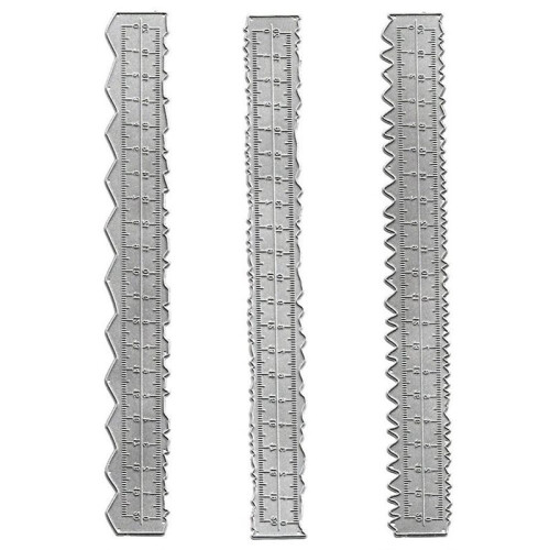 3pcs Irregular  Tape Measuring Embossed Metal Cutting Mold for Scrapbook Card Making