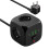 Power Strip Wall Socket Extender 3 AC Outlets 2 USB  and 2Type C EU Plug Charger  with 2 Meter 1