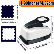 Postzegel Rechthoekige Papier Snijgereedschap Vierkante Tandrand Embossing Machine voor Knutselgatpons - Extra Groot 48mm