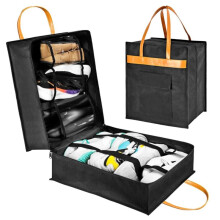 Shoe Storage Bag for Travel with Handle,Portable Shoe Organizer with Pockets,Hanging Luggage Shoe Storage Bag