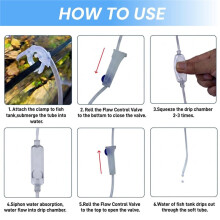 2pcs Drip Acclimation Kit for Saltwater and Freshwater Aquariums, Adjustable Slow Drip System