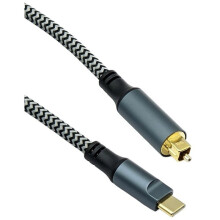 USB-C Male to TOSLINK Fiber Optic Male Audio Cable Supports Digital Audio Output for Speakers and Home Theater Systems