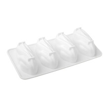 Molde de Pistacho de Silicona de 4 Cavidades - Bandeja de Hornear de Alimenticio para Chocolate, Pastel de Mousse y Postre DIY