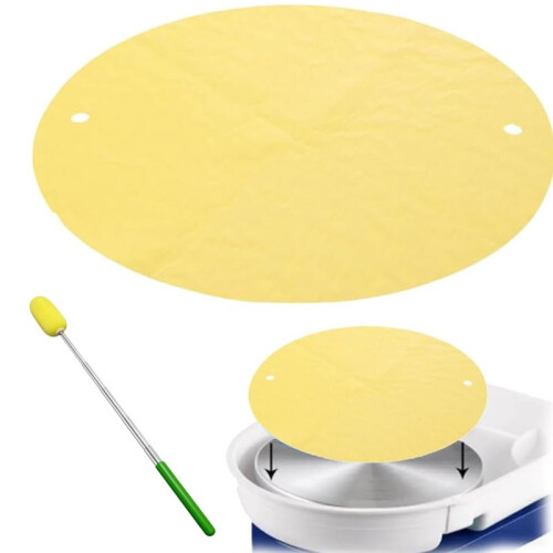 12-Inch Round Non-Stick Pottery Mat Set (Includes Retractable Clay Roller) - Suitable for Pottery Wheel Turntables 2