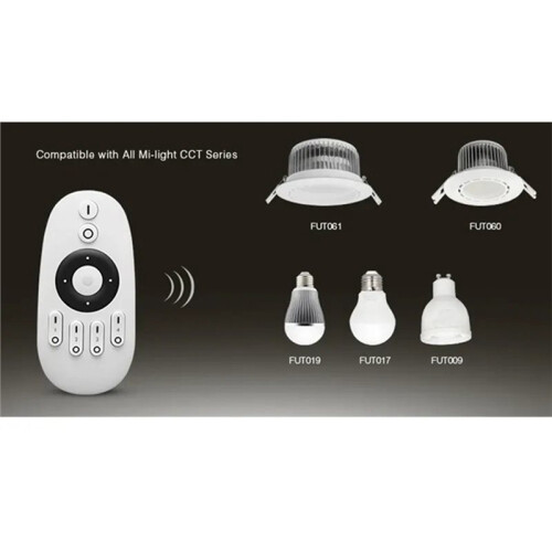 2.4GHz 4 Zone Rotating Wheel/Button Remote Touch RF Wireless CCT Remote Control LED Strip Controller FUT006 2