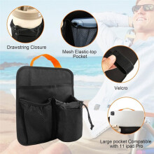 Portavasos para Silla de Playa, Portavasos de Playa, Organizador Lateral para Silla de Camping, Bolsa de Almacenamiento para Reposabrazos, Bolsa